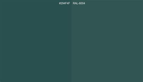 HEX 294F4F To RAL Code RAL 6004 Conversion Chart RAL Classic