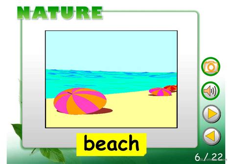 NATURE PPT Pictionary Picture Dicti English ESL Powerpoints