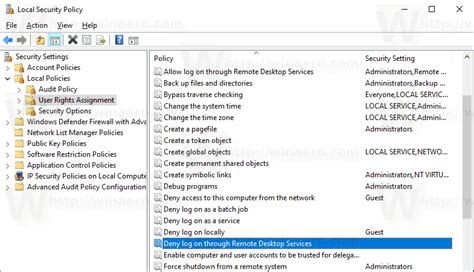 Allow Or Deny Users To Logon With Remote Desktop In Windows 10