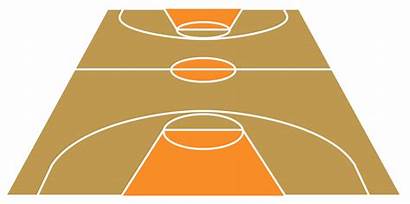 Basketball Court Clipart Side Template Drawing Short