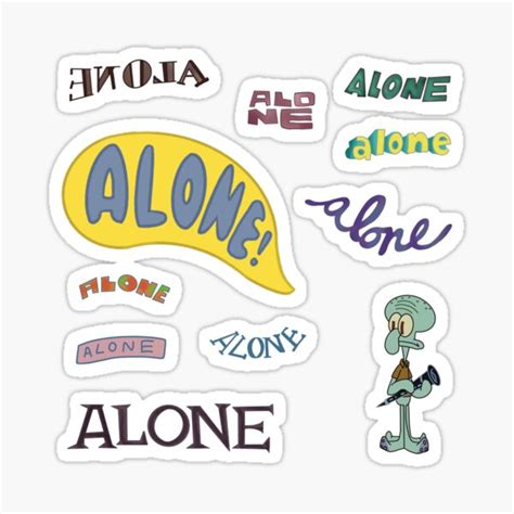 Squidward Alone Sticker Pack Sticker For Sale By Annie Ratner