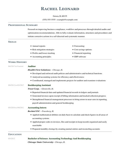 Resume Examples Accounting