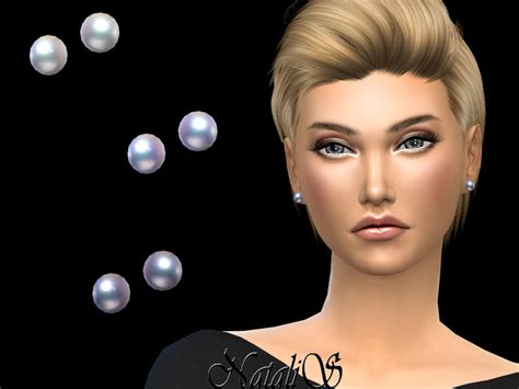 Natalissimple Stud Pearl Earrings The Sims 4 Catalog