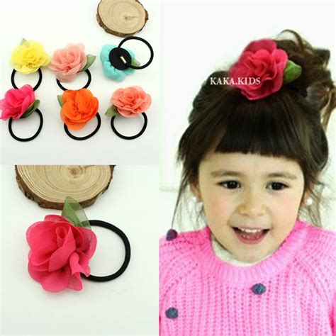 2016 New Boutique Flower Babygirl Rubber Bands Hair Jewelry Kids