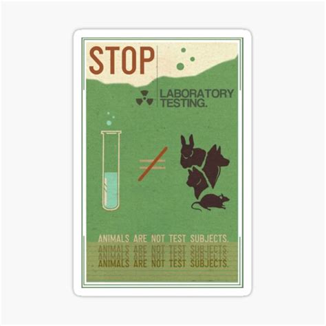 Stop Animal Testing Sticker For Sale By Thebigou Redbubble