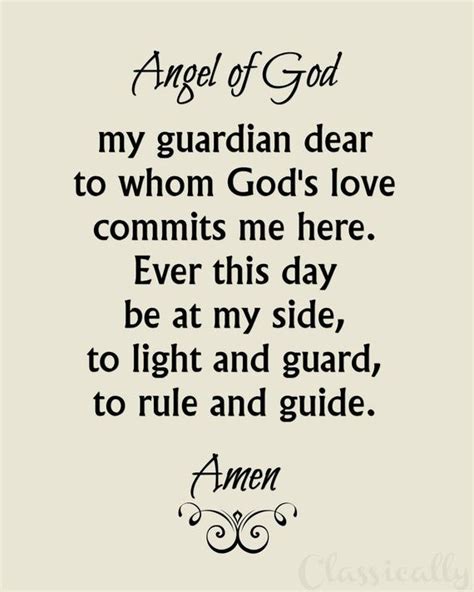 Guardian Angel Prayer Printable 5x7 8x10 Christian Print Etsy