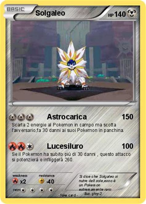 Click here to view the 15 results in the japanese database. Pokémon Solgaleo 51 51 - Astrocarica - My Pokemon Card