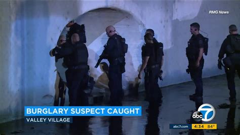 burglary suspect arrested after foot chase through tunnel abc7 youtube