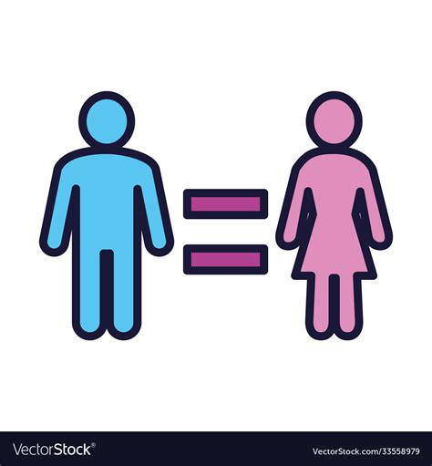 Feminism Concept Equality Symbol Pictograph Man Vector Image