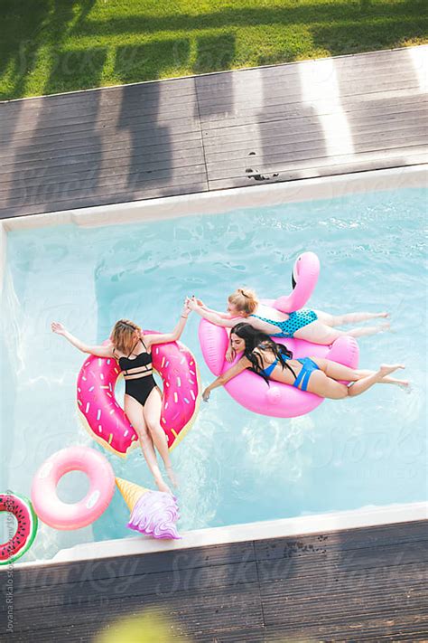 Female Friends Having Fun In The Pool By Jovana Rikalo Friend Summer