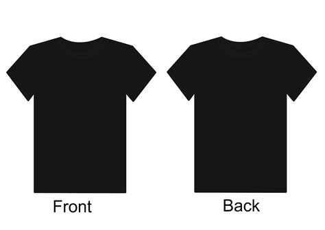 188 Black T Shirt Template Front And Back Vector Psd Mockups File