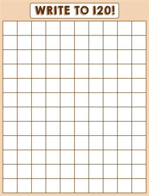 Free Printable 120 Number Chart Number Grid 120 Chart