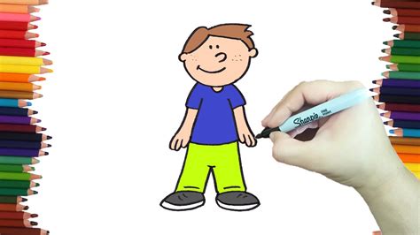 Como dibujar un niño fácil para niños YouTube