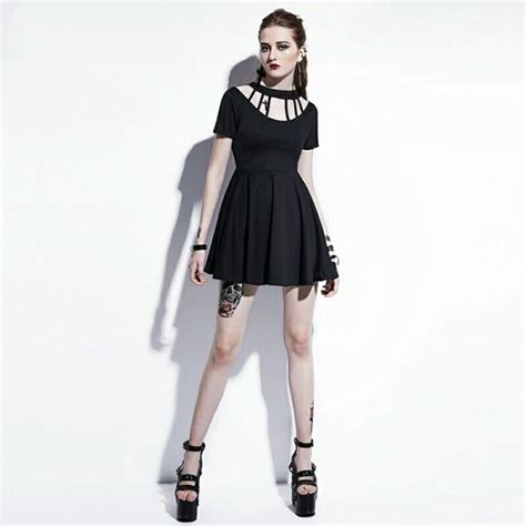 Aliexpress Rosetic Gothic Dress Women Black Hollow Backless Summer Vampire Witch A Line