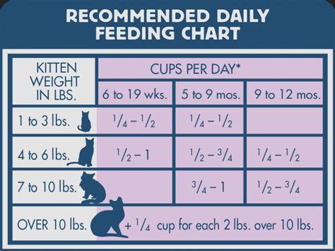An easy puppy feeding schedule to follow is to feed him when you eat—at breakfast, lunch and dinner. Image result for kitten feeding chart | Cat feeding chart ...