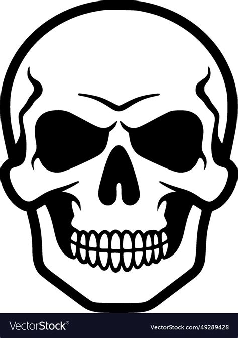 Skull Black And White Royalty Free Vector Image