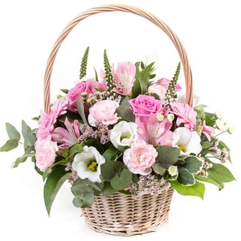 Pink And White Basket