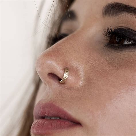 Unique Nose Ring Gold Plated Nose Hoop Piercing Indian