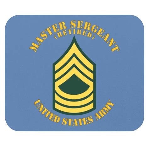 Army Enlisted Msg Master Sergeant Std Retired Master Sergeant