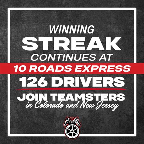 Drivers at 10 Roads Express in New Jersey and Colorado Join Teamsters