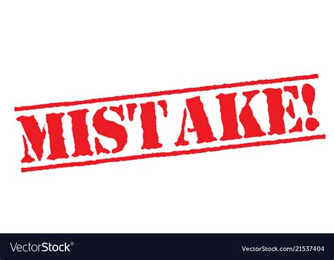 Mistake Typographic Stamp Royalty Free Vector Image