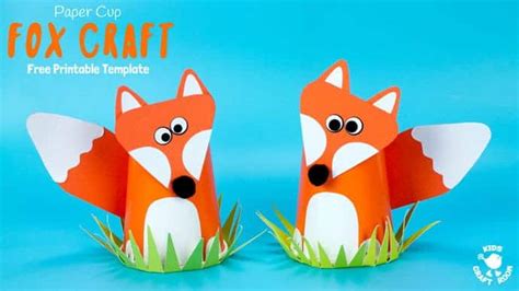 Cute Paper Cup Fox Craft For Kids Kids Craft Room
