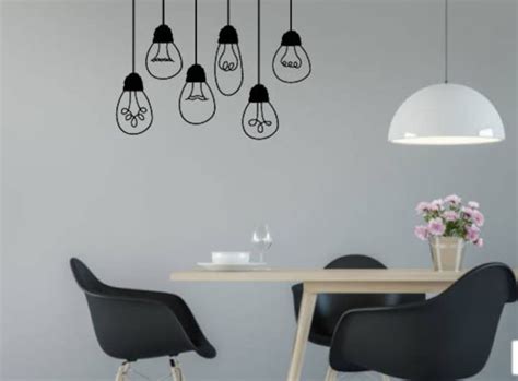 Old Fashioned Hanging Light Bulbs Vinyl Wall Decal Sticker Etsy