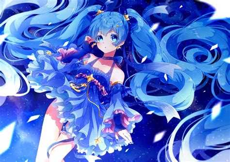 Hintergrundbilder 1700x1201 Px Anime Mädchen Blaues Kleid Blaue