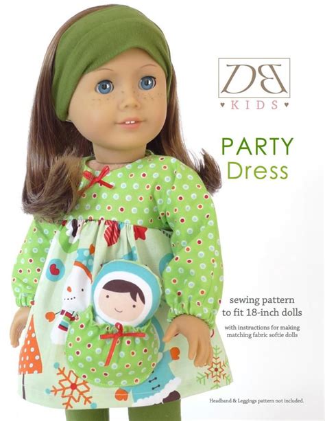 doll clothes sewing pattern pdf for 18 inch american girl type etsy pretty party dresses