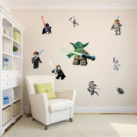 Lego Star Wars 11 Character Decal Boys Room Wall Stickers