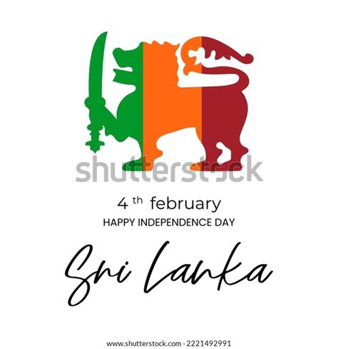 Independence Day Sri Lanka Vector Illustration Stock Vector Royalty
