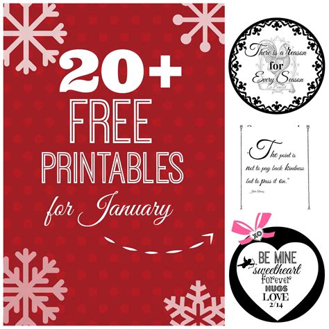 20+ Free printables for January - Debbiedoos