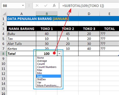 Cara Menggabungkan dan Menjumlahkan Data di Excel