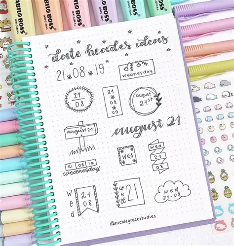 Best Collection Of Bullet Journal Headers And Ideas For 2021 59f