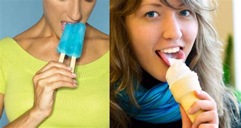 Woman Eating Popsicle