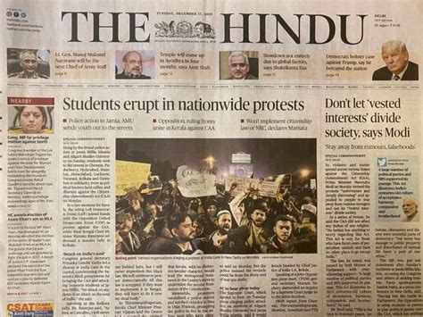 How major Indian newspapers reacted to nationwide anti-CAA protests ...