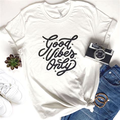 Good Vibes Only T Shirt Womens Shirt Graphic Tee Etsy Good Vibes