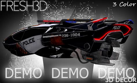 Second Life Marketplace Fresh3d Sci Fi Police Cars Demo