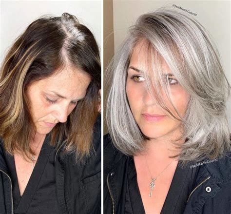 Women That Embraced Their Grey Roots And Look Stunning Gray Hair