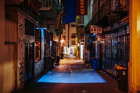 Dark Alley In Chinatown Stock Photo Download Image Now Alley Dark