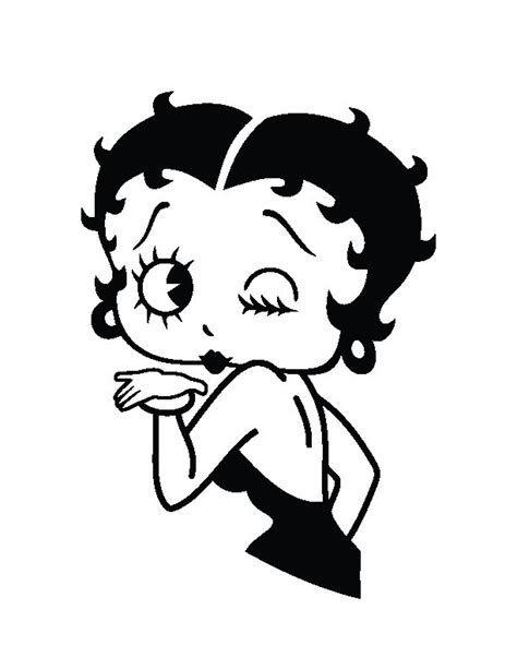 Betty Boo Svg Betty Blowing Kiss Etsy