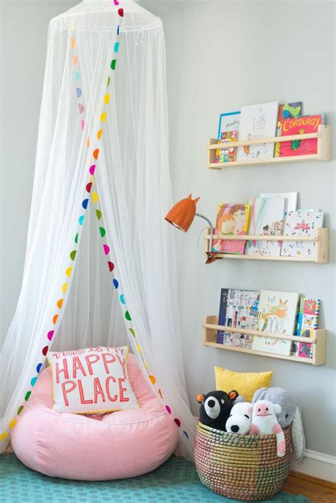 This one is a perfect idea for when you have very little space. 23 Super Cozy Reading Nooks for Children's