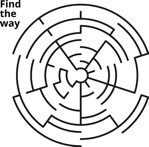 Maze Pattern Find The Way Perfect For Killing Time 3794990 Vector Art