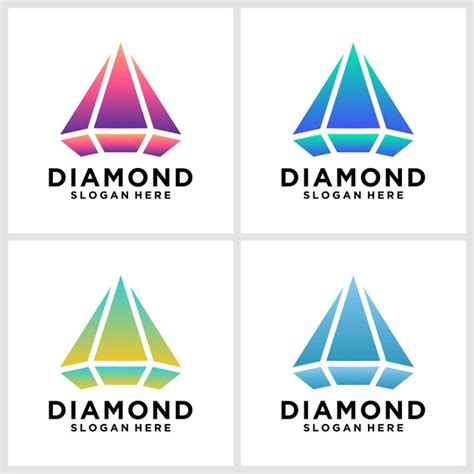 Plantilla De Diseño De Logotipo De Diamante Vector Premium