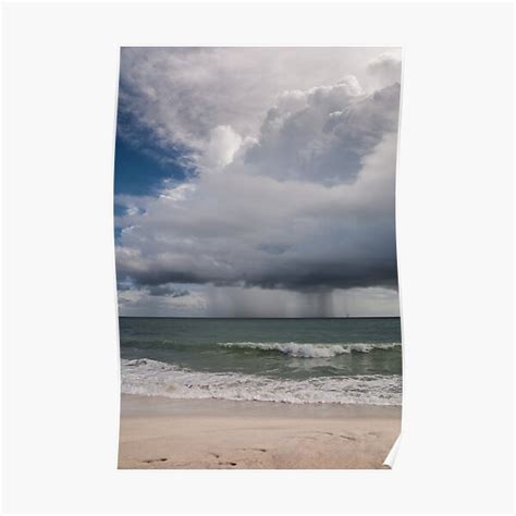 Rain Storm Over The Atlantic Ocean Poster By Zinastromberg Redbubble