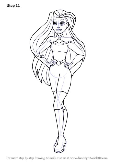 Learn How To Draw Starfire From Dc Super Hero Girls Dc Super Hero