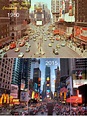 the before and after photos show cars driving down the street in new ...