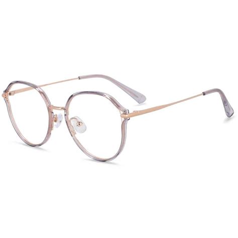 ccspace women s full rim irregular round alloy eyeglasses 55336 fancy