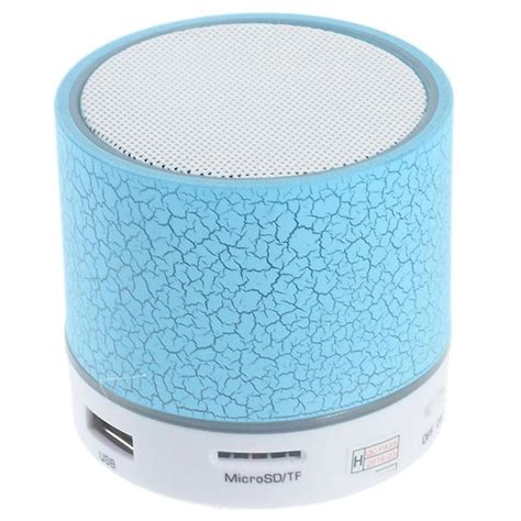 Shop bluetooth speaker & more. Mini Bluetooth Speaker with Microphone & LED Lights A9 - Cracked Blue