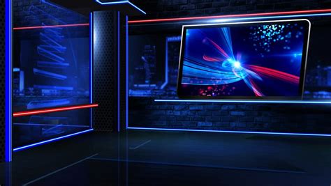 3d Virtual Tv Studio Backgroundvirtual Stock Footage Video 100